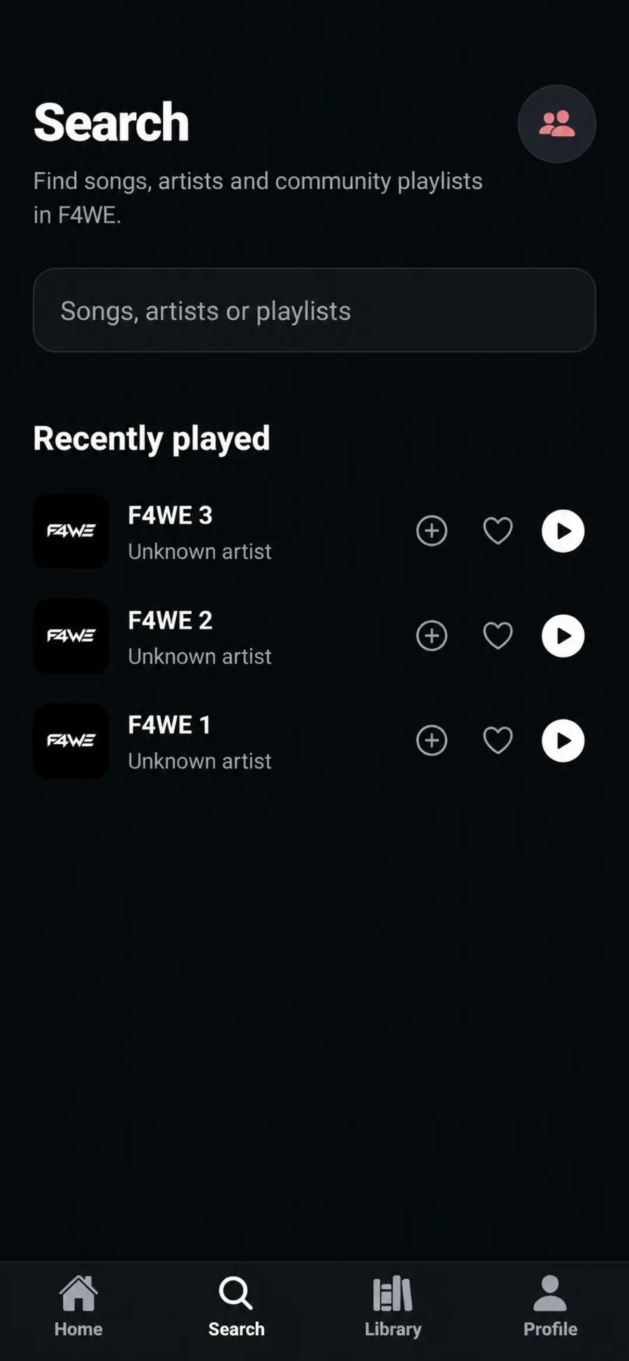 F4WE search screen